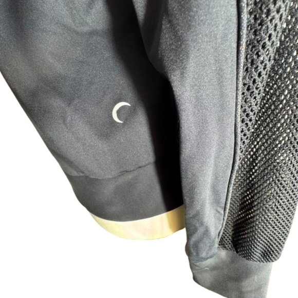 Zyia Active Mesh Winner Hoodie Sweatshirt Women's Size Medium Black Long Sleeve - Picture 5 of 7